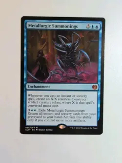 Metallurgic Summonings Kaladesh NM Blue Mythic Rare MAGIC MTG CARD tokens spells - Image 1