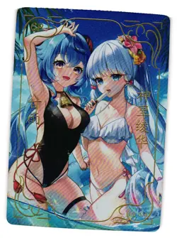 Gan Yu and Kamisato Ayaka CP CP-014 Pink Beauties 2 Goddess Story Anime Card - Image 1