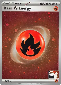 Basic Fire Energy 002 Holo Common Prize Pack Series Cards Pokemon Holo Near Mint - Image 1