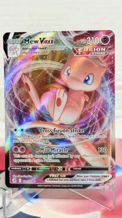 Pokemon Cards Mew VMAX 114/264 Fusion Strike Holo VMAX Rare NM - Image 1