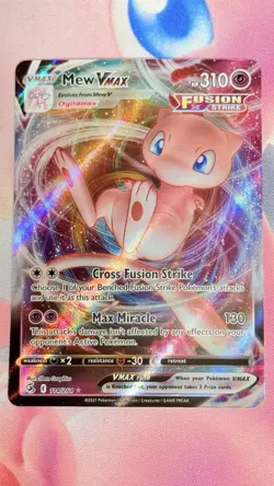 Pokemon Cards Mew VMAX 114/264 Fusion Strike Holo VMAX Rare NM - Image 3