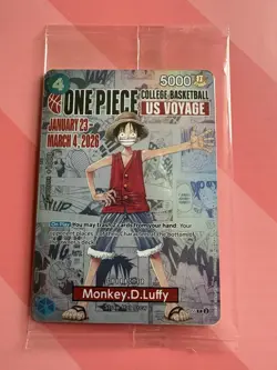 Bandai Namco Monkey.D.Luffy P-055 One Piece CCG US Voyage Promo Card - Image 1