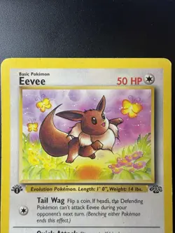 Pokemon Eevee Jungle 1st Edition 51/64 1999 50 HP Regular Common Card - Image 3