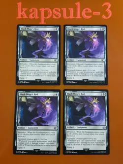 4x Black Mage's Rod | Final Fantasy | MTG Magic Cards - Image 1