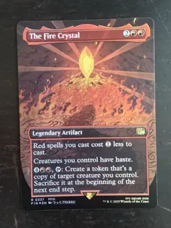 MTG Final Fantasy English The Fire Crystal Borderless 0337 Foil - Image 1