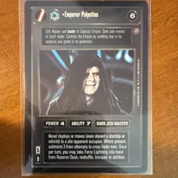 Star Wars Emperor Palpatine - Dark Jedi Master SWCCG Card Death Star II 2000 - Image 1