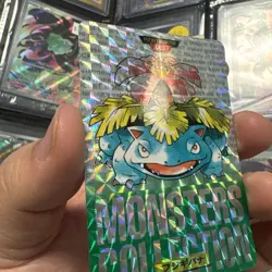 Venusaur No.003 Bandai Carddass Japanese 1996 Prism Holo Vintage Card Pocket - Image 2