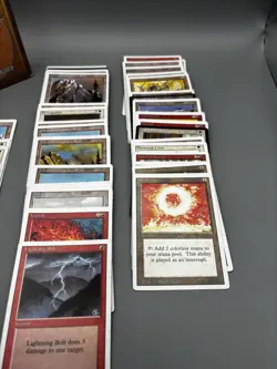 MTG Revised 1994 White Red Deck w/ Box Lightning Bolt Armageddon Serra Angel - Image 2