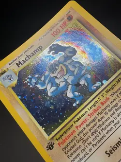 Pokemon TCG Machamp Base Set 8/102 1st Edition Holo Rare Card LP - Image 5