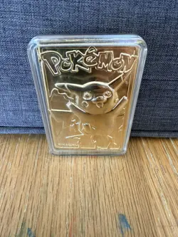 Pokemon 23K Gold Plated Pikachu Card 1999 Burger King Promo w/ COA Vintage - Image 1
