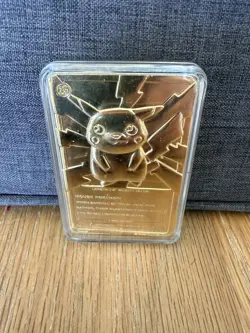 Pokemon 23K Gold Plated Pikachu Card 1999 Burger King Promo w/ COA Vintage - Image 2