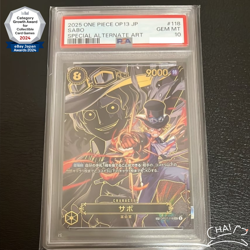 PSA 10 Sabo SEC-SPC OP07-118 Carrying on His Will ONE PIECE Card Japanese - Image 1
