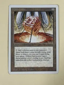 MTG Mana Vault Revised Artifact Vintage Magic The Gathering LP - Image 1