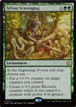 0113 SYLVAN SCAVENGING RARE FOUNDATIONS MTG CARD - Image 1