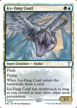 Ice-Fang Coatl 1x MtG Mystery Booster 2 White Border MB2 SP/NM - Image 1