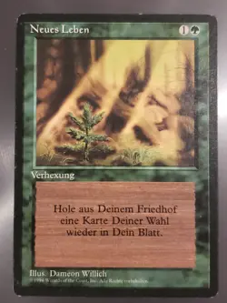 German Regrowth - Magic mtg Revised FBB Foreign Black Border MP - Image 1
