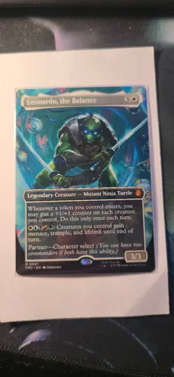 Leonardo, the Balance (0001) (Borderless) Commander: Teenage Mutant Ninja... - Image 1
