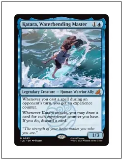 1x Katara, Waterbending Master, Avatar The Last Airbender, Magic MTG NM - Image 1