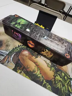 MTG Vintage Cardboard Storage Box 1996 BLACK Mana Symbol Magic The Gathering - Image 1