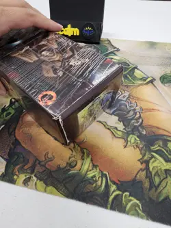 MTG Vintage Cardboard Storage Box 1996 BLACK Mana Symbol Magic The Gathering - Image 2