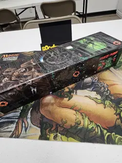 MTG Vintage Cardboard Storage Box 1996 BLACK Mana Symbol Magic The Gathering - Image 3