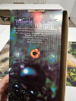 MTG Vintage Cardboard Storage Box 1996 BLACK Mana Symbol Magic The Gathering - Image 5