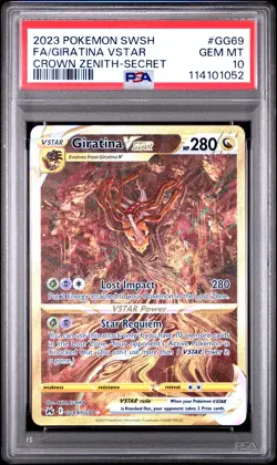 2023 Pokemon Sword And Shield Crown Zenith Giratina VSTAR #GG69 FA PSA 10 GEM - Image 1