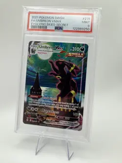 2021 Pokemon Sword & Shield Evolving Skies Umbreon VMAX Fa-Secret PSA 9 #215 MT - Image 1