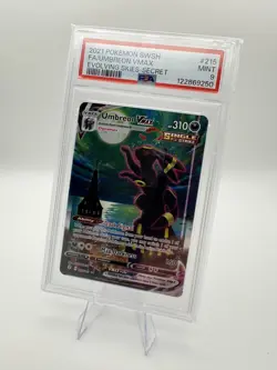 2021 Pokemon Sword & Shield Evolving Skies Umbreon VMAX Fa-Secret PSA 9 #215 MT - Image 3