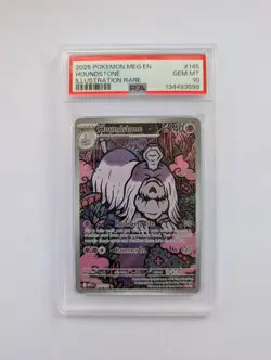 PSA 10 Houndstone IR #145/132 2025 Pokemon MEG Illustration Rare Gem Mint - Image 1