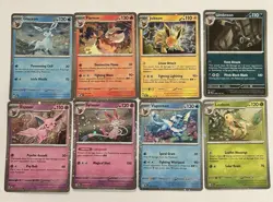 Pokemon Eevee Evolution Cosmos Holo Set SWIRLS Umbreon Sylveon NM - Image 1
