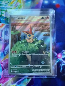 Victini 208 Illustration Rare Sv: Scarlet & Violet Promo Card Full Art Holo MINT - Image 1