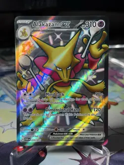 Alakazam ex 215/091 Paldean Fates Full Art Shiny Rare Holo Pokemon Card NM - Image 1