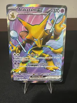 Alakazam ex Full Art 188/165 Scarlet & Violet 151 Pokemon TCG Card-LP/MP - Image 1
