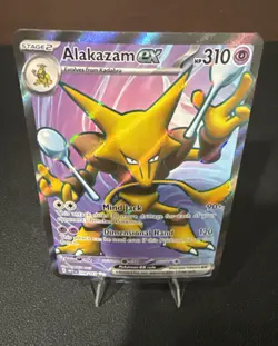 Alakazam ex Full Art 188/165 Scarlet & Violet 151 Pokemon TCG Card-LP/MP - Image 3