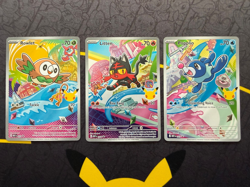 Pokemon First Partner Illustration Collection - Aloloan- Rowlet, Litten, Popplio - Image 1