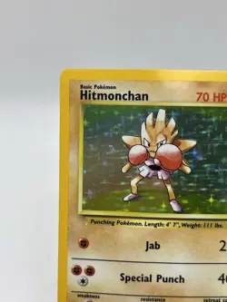 Pokemon Hitmonchan 7/102 Base Set Holo Rare Basic 70 NM - Image 3