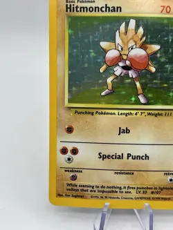 Pokemon Hitmonchan 7/102 Base Set Holo Rare Basic 70 NM - Image 4