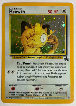 Meowth 10/53 Wotc Promo Holo never played in excellent condition Pokemon tcg - Image 1