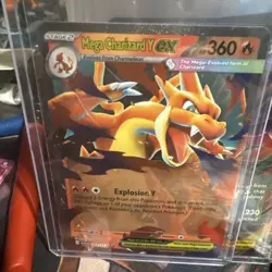 Mega Charizard Y ex 022/217 Ascended Heroes English Pokemon TCG In Hand - Image 1