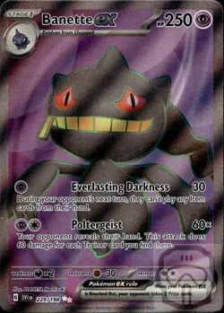 Banette ex 229/198 Ultra Rare Scarlet & Violet Pokemon Holo NM/M - Image 3