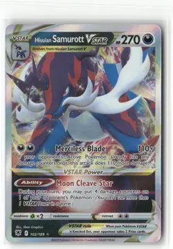 Pokemon Hisuian Samurott VSTAR Ultra Rare SWSH10: Astral Radiance 102/189 - Image 1