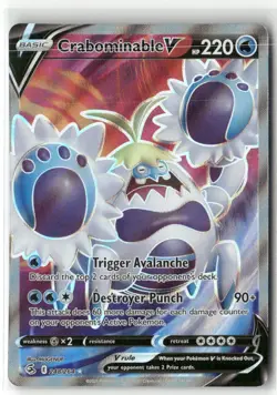 Pokemon Crabominable V (Full Art) 248/264 Holofoil SWSH08: Fusion Strike Ultra R - Image 1