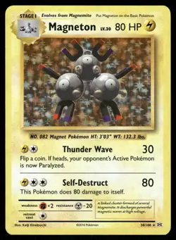Magneton 38/108 Holo Rare Evolutions Pokemon Holo Lightly Played - Image 1
