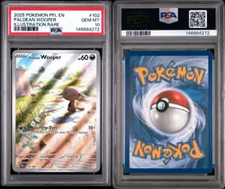 2025 POKEMON PFL EN-PHANTASMAL FLAMES ILLUSTRATION RARE PALDEAN WOOPER PSA 10 - Image 3