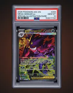 2026 POKEMON ASCENDED HEROES SPECIAL ILLUSTRATION RARE MEGA GENGAR EX PSA 10 - Image 1