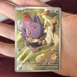 N's Zorua Pokemon Center Stamped SVP 189 Black Star Promo PC Stamp NM+ Near Mint - Image 1