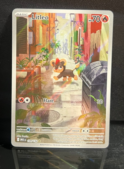 Pokemon TCG Litleo 139/132 Me01 Mega Evolution Full Art Holo Illustration Rare - Image 1