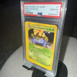 2003 Pokemon Dark Venusaur Best of Game promo #7 PSA 10 GEM MINT - Image 2