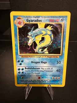 1999 Pokemon Base Set Gyarados 6/102 Holo Rare WOTC Vintage LP/NM - Image 1